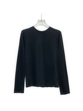 Chanel Black Cotton Crew Neck Long-Sleeve T-Shirt